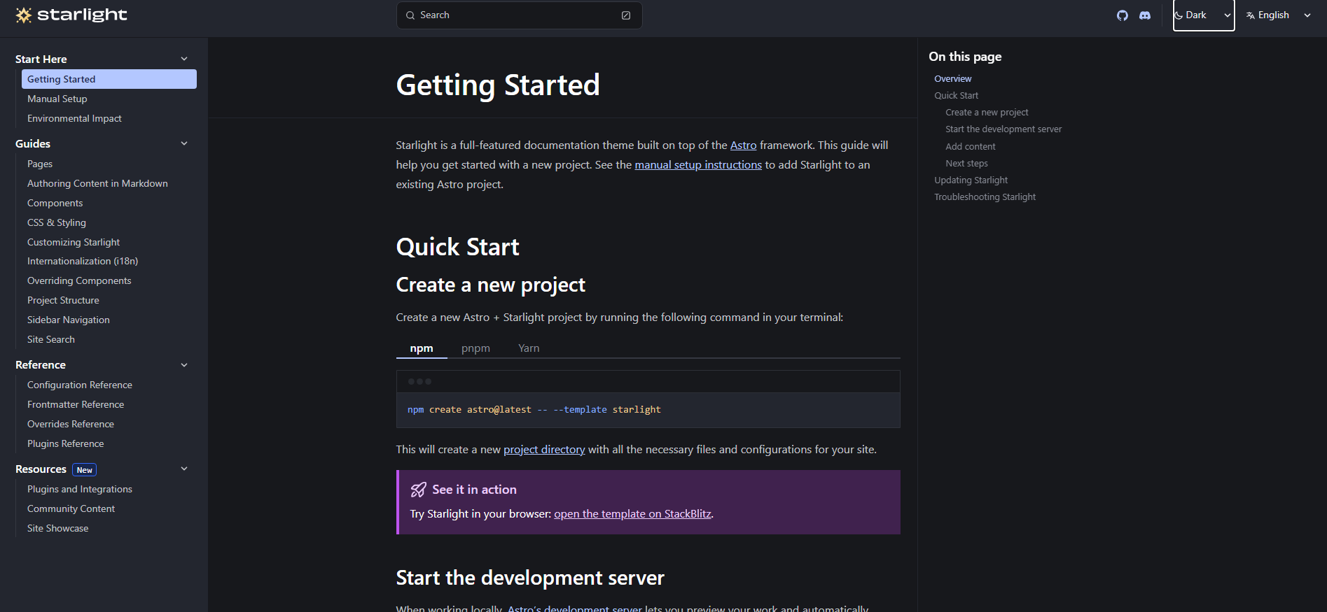 Astro Starlight Documentation